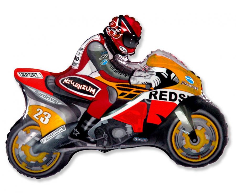 Folinis balionas "Motociklininkas", su heliumi