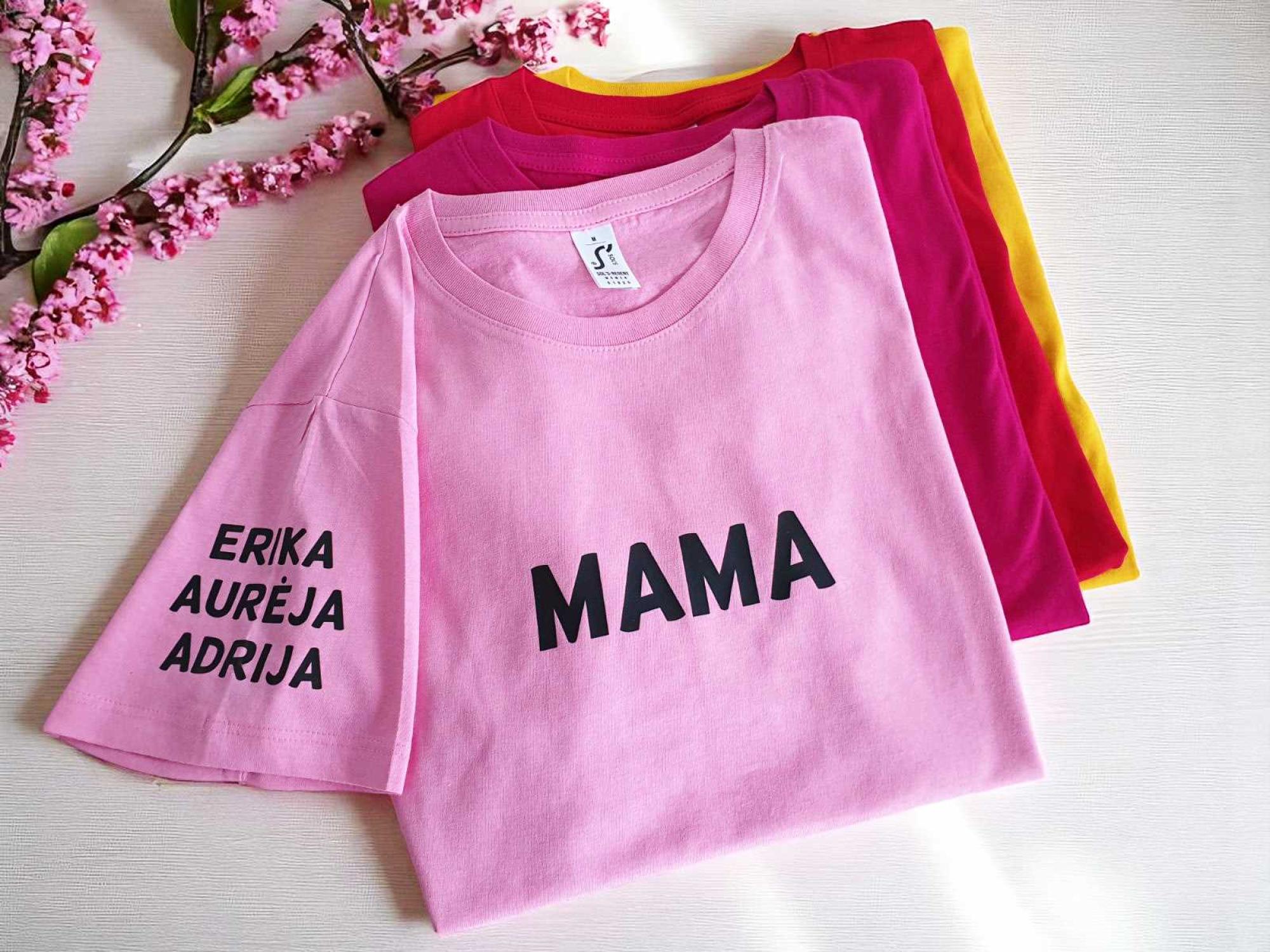 Marškinėliai su vaikų vardais