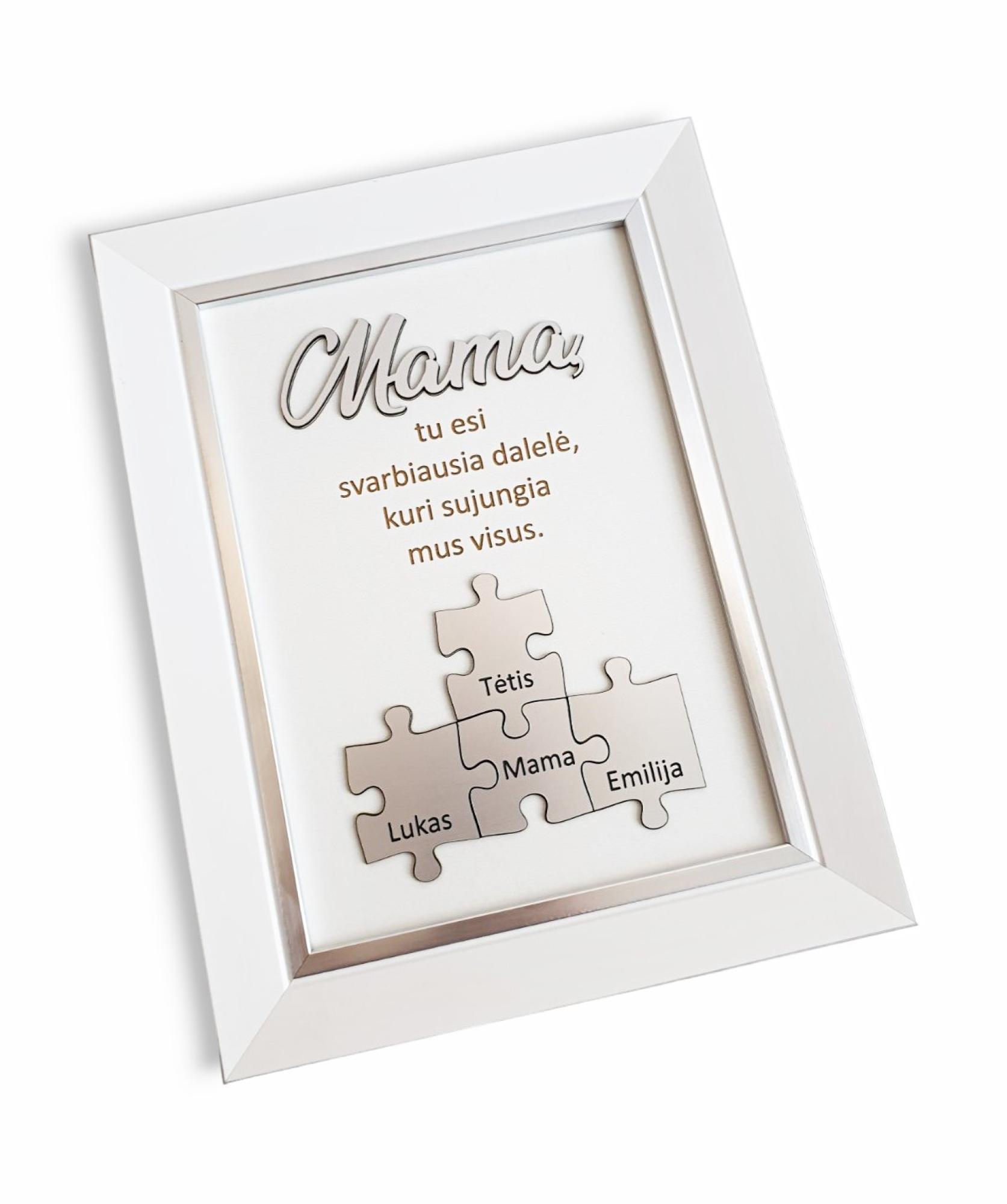 Rėmelis Mamai „Tu esi svarbiausia dalelė, kuri sujungia mus visus“
